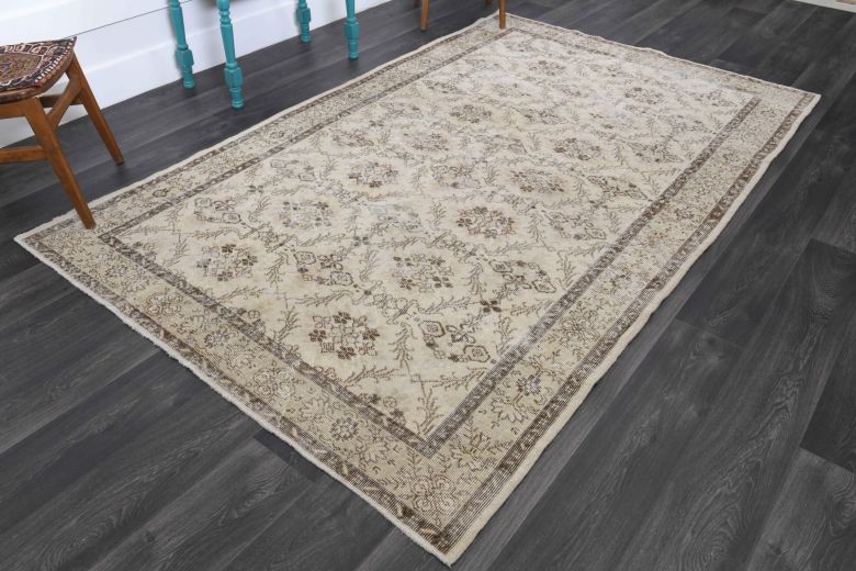 Mid 20th Century Hereke Area Wool Rug