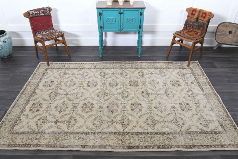 Mid 20th Century Hereke Area Wool Rug