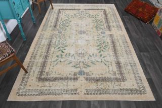 Beige Vintage Area Rug - Thumbnail