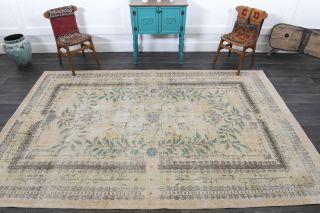 Beige Vintage Area Rug - Thumbnail