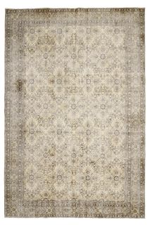 Bordered Floral Vintage Rug - Thumbnail