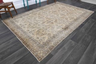 Bordered Floral Vintage Rug - Thumbnail