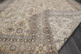 Bordered Floral Vintage Rug - Thumbnail