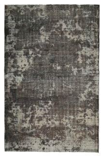 Distressed Black Vintage Area Rug - Thumbnail