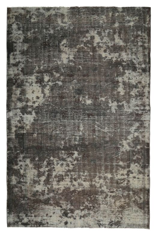 Distressed Black Vintage Area Rug