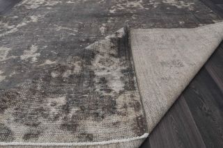 Distressed Black Vintage Area Rug - Thumbnail