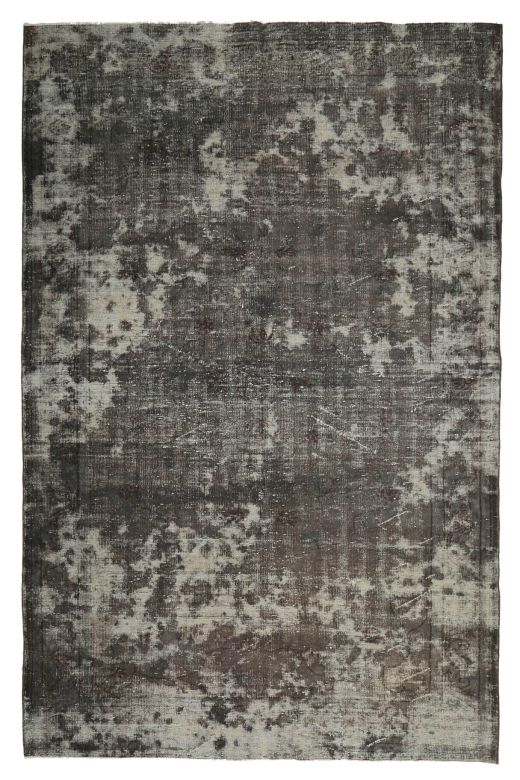 Distressed Black Anatolian Vintage Area Rug
