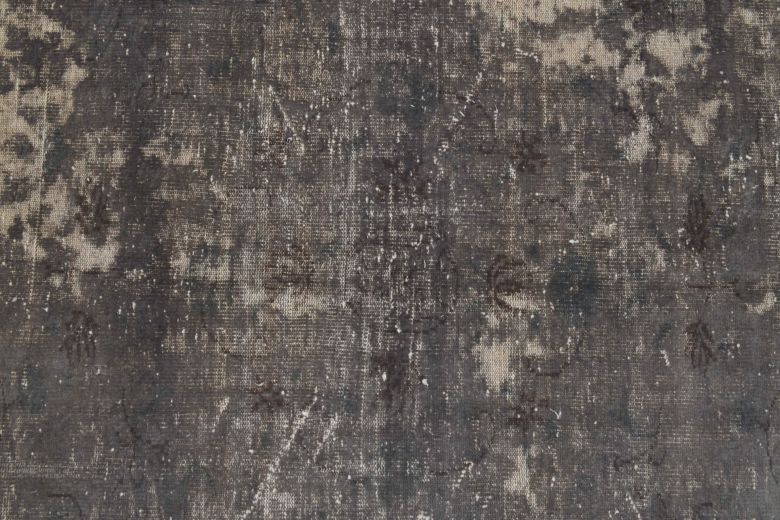 Distressed Black Anatolian Vintage Area Rug