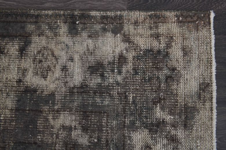 Distressed Black Anatolian Vintage Area Rug