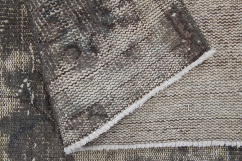 Distressed Black Anatolian Vintage Area Rug