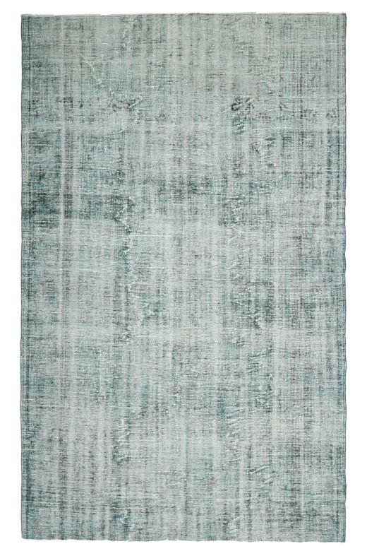 Distressed Vintage Green Rug