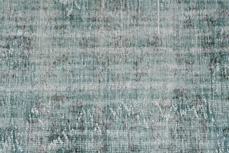 Distressed Vintage Green Rug