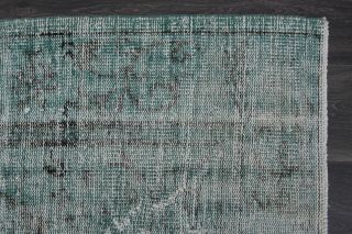 Distressed Vintage Green Rug - Thumbnail