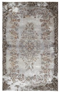 6x9 Vintage Gray Anatolian Rug - Thumbnail