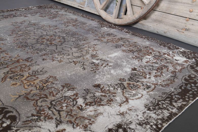 6x9 Vintage Gray Anatolian Rug