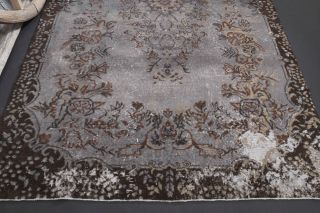 6x9 Vintage Gray Anatolian Rug - Thumbnail