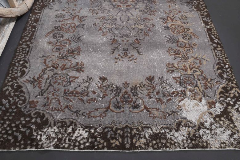 6x9 Vintage Gray Anatolian Rug