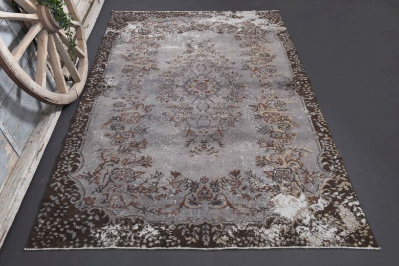 6x9 Vintage Gray Anatolian Rug