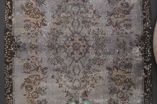 6x9 Vintage Gray Anatolian Rug - Thumbnail