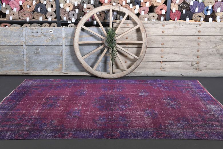 Vintage Anatolian Purple Area Rug
