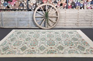 Allover Floral Vintage Rug - Thumbnail