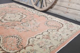 Vintage Orange Area Anatolian Rug - Thumbnail