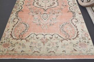 Vintage Orange Area Anatolian Rug - Thumbnail