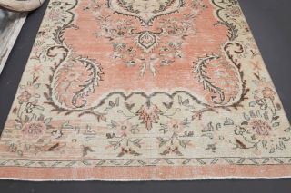 Vintage Orange Area Anatolian Rug - Thumbnail