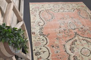 Vintage Orange Area Anatolian Rug - Thumbnail