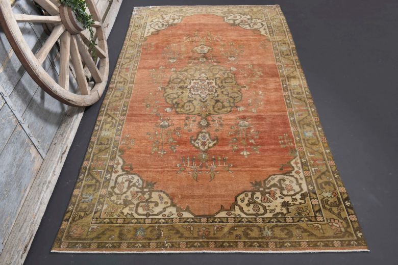 Vintage Anatolian Oriental Area Rug