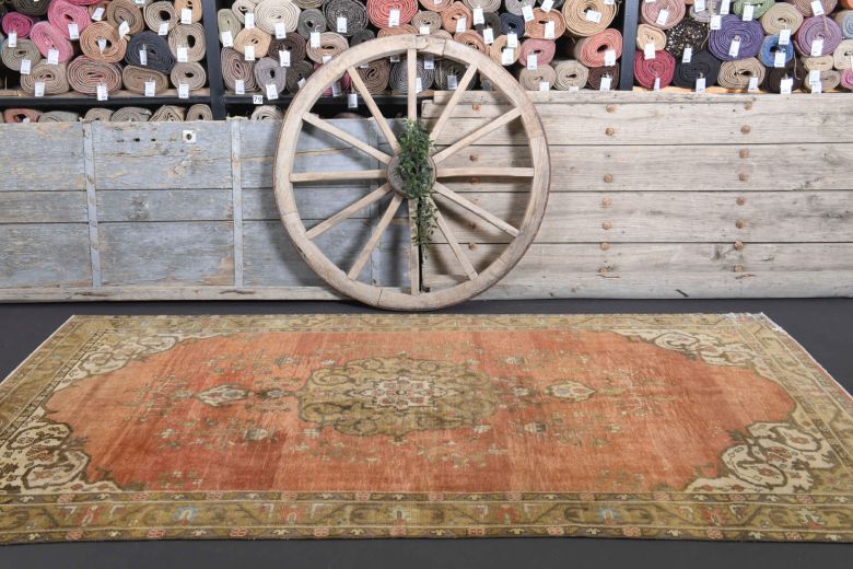 Vintage Anatolian Oriental Area Rug