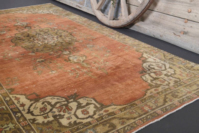 Vintage Anatolian Oriental Area Rug