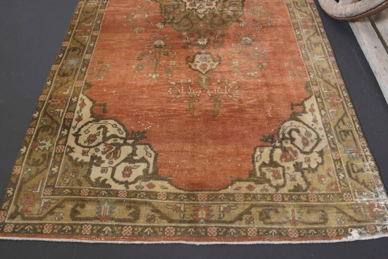 Vintage Anatolian Oriental Area Rug