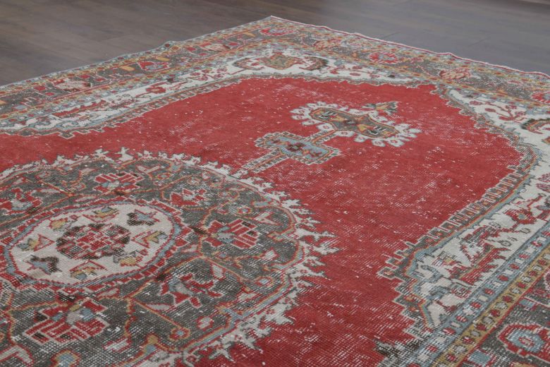 1960s- Red Colored - Medallion - Anatolian Vintage Rug