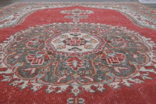 1960s- Red Colored - Medallion - Anatolian Vintage Rug - Thumbnail