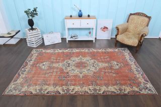 Oushak Oriental Vintage Rug - Thumbnail