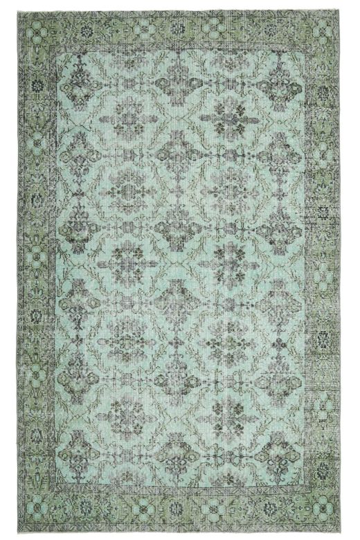 Mint Floral - Vintage Area Hereke Rug