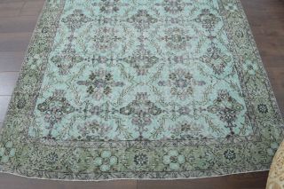 Mint Floral - Vintage Area Hereke Rug - Thumbnail