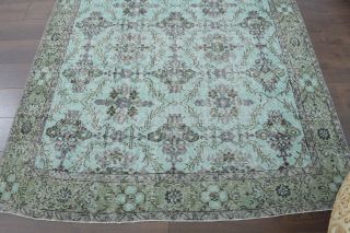 Mint Floral - Vintage Area Rug - Thumbnail