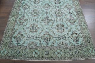 Mint Floral - Vintage Area Hereke Rug - Thumbnail