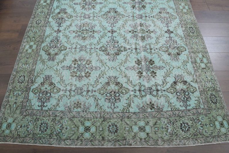 Mint Floral - Vintage Area Hereke Rug