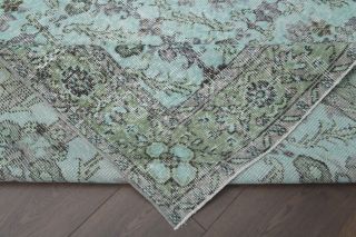 Mint Floral - Vintage Area Hereke Rug - Thumbnail