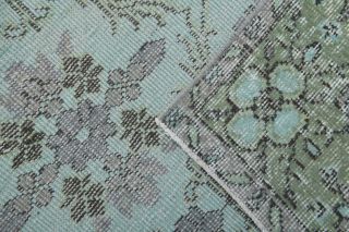 Mint Floral - Vintage Area Hereke Rug - Thumbnail