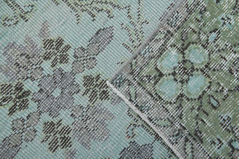 Mint Floral - Vintage Area Rug