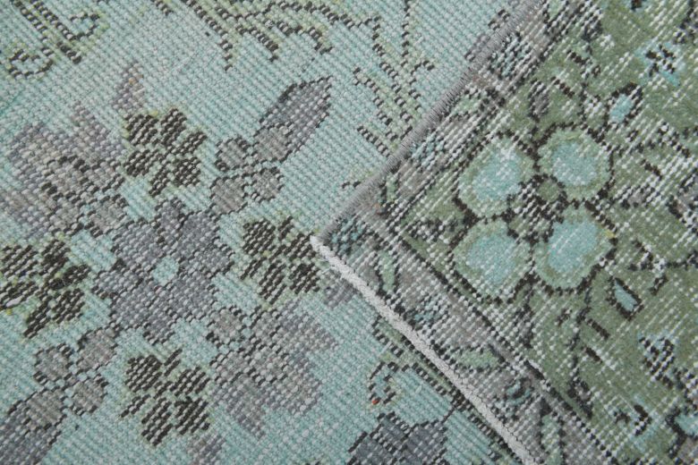 Mint Floral - Vintage Area Hereke Rug