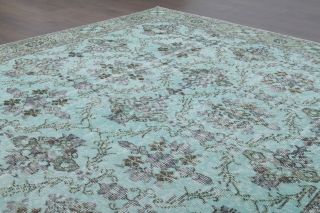 Mint Floral - Vintage Area Hereke Rug - Thumbnail