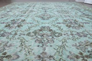 Mint Floral - Vintage Area Hereke Rug - Thumbnail