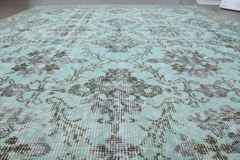 Mint Floral - Vintage Area Rug