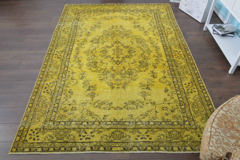 Yellow Vintage Area Rug