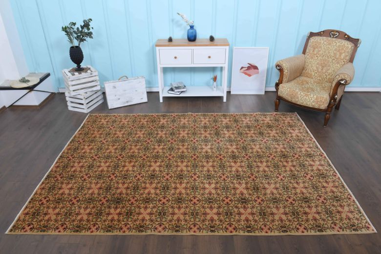 Floral Hereke Vintage Area Rug